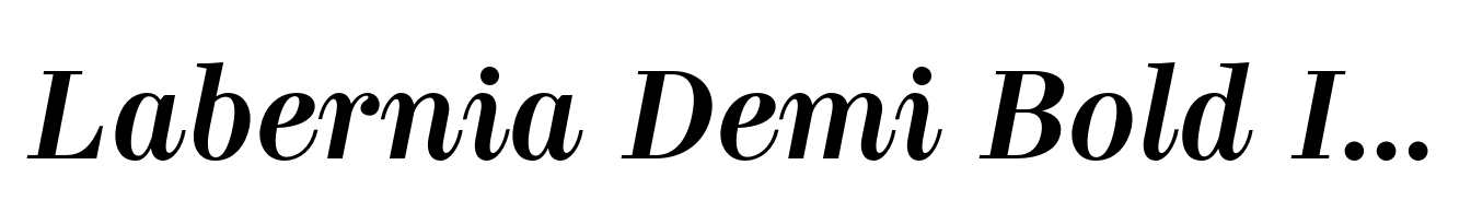 Labernia Demi Bold Italic